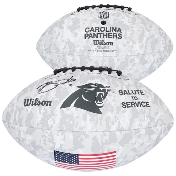 Bryce Young Signed Panthers 2024 Salute To Service Football | Authenticated
