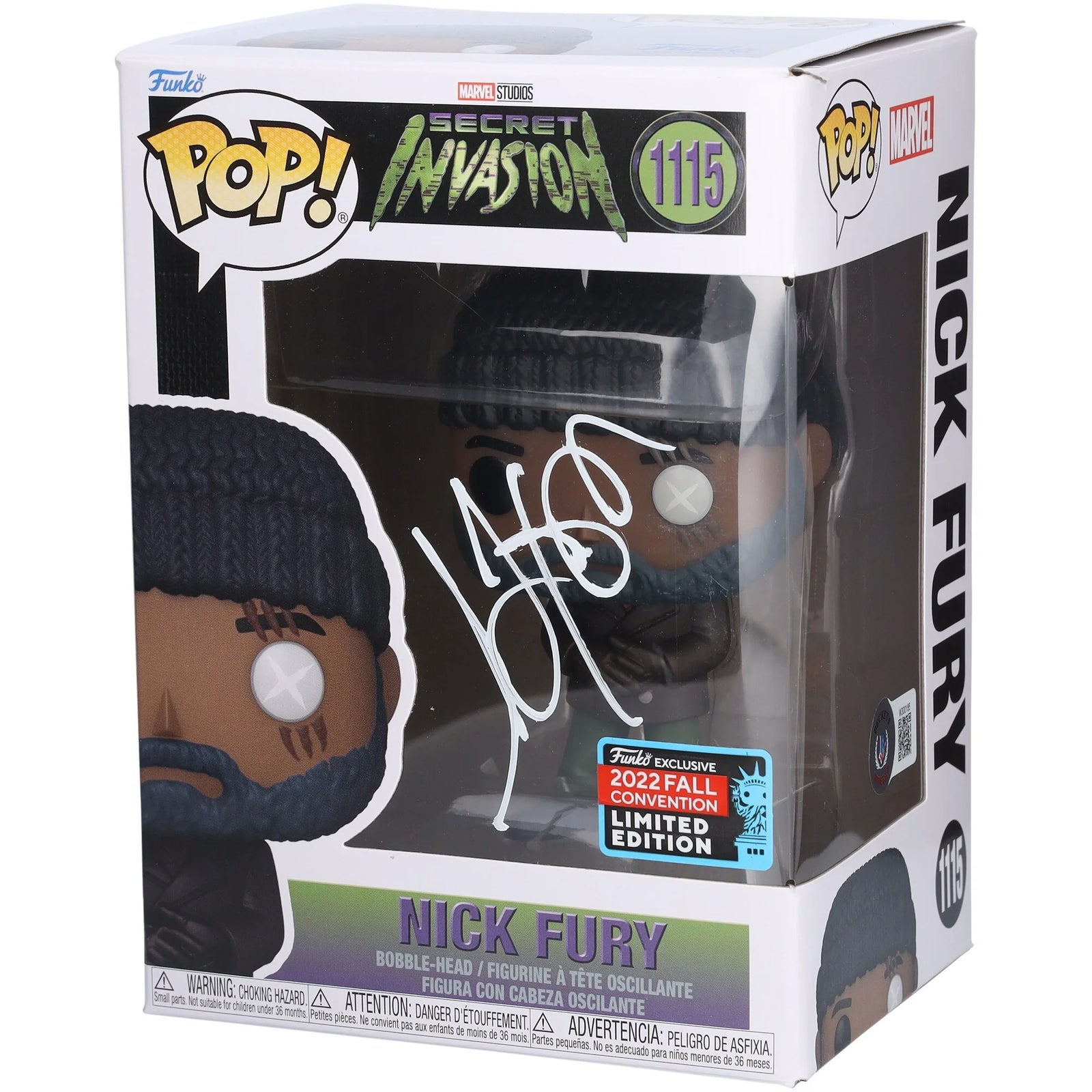 Samuel Jackson Signed Nick Fury #1115 Funko Pop | Secret Invasion