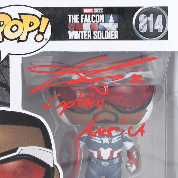 Anthony Mackie Signed Funko Pop Captain America #814 | The Falcon and The Winter Soldier
