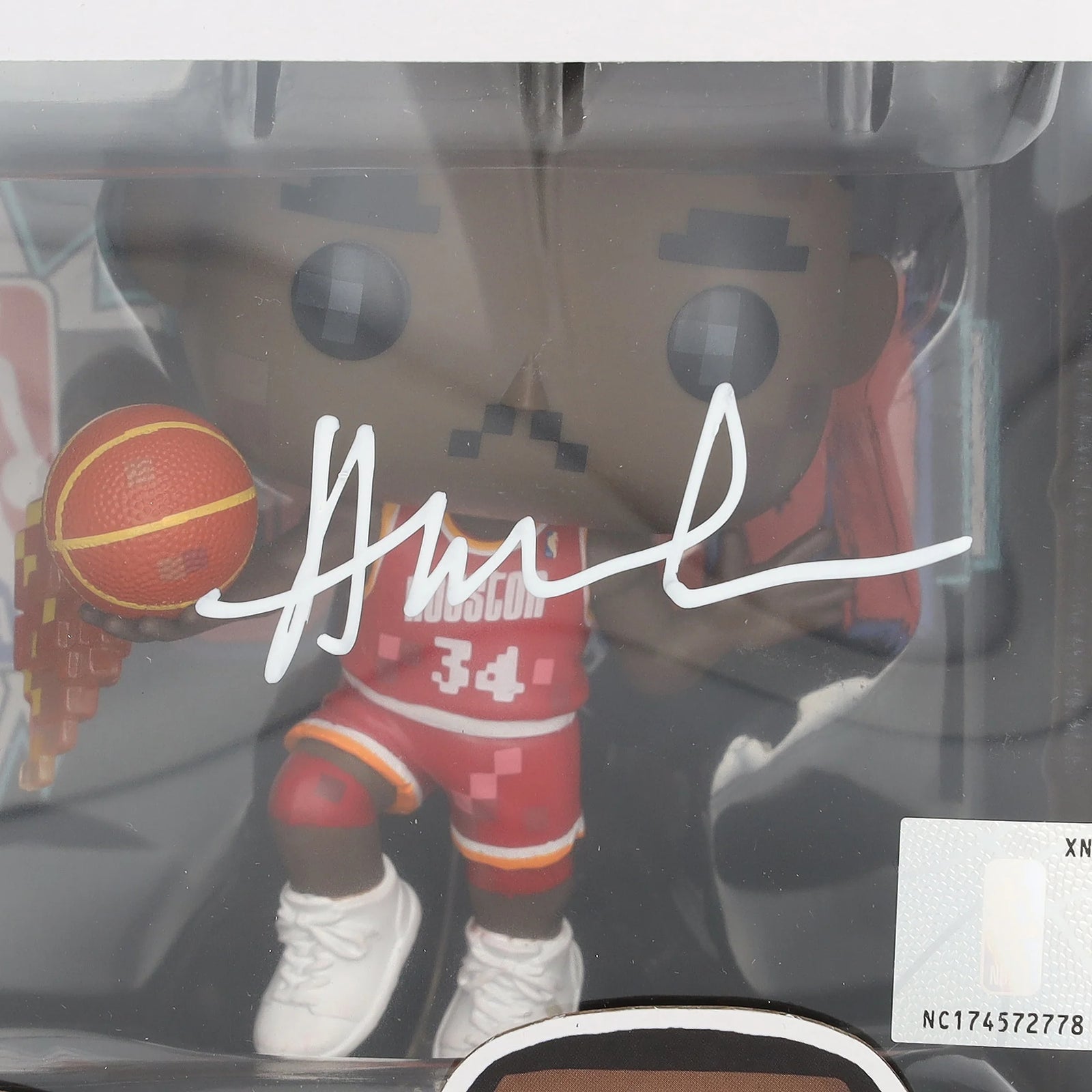 Clyde Drexler & Hakeem Olajuwon Signed Rockets Funko Pop | Authenticated