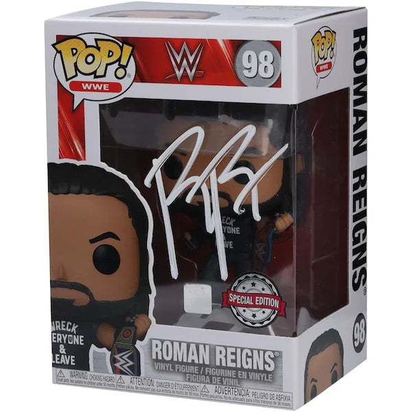 Roman Reigns Signed #98 Funko Pop Figurine | WWE