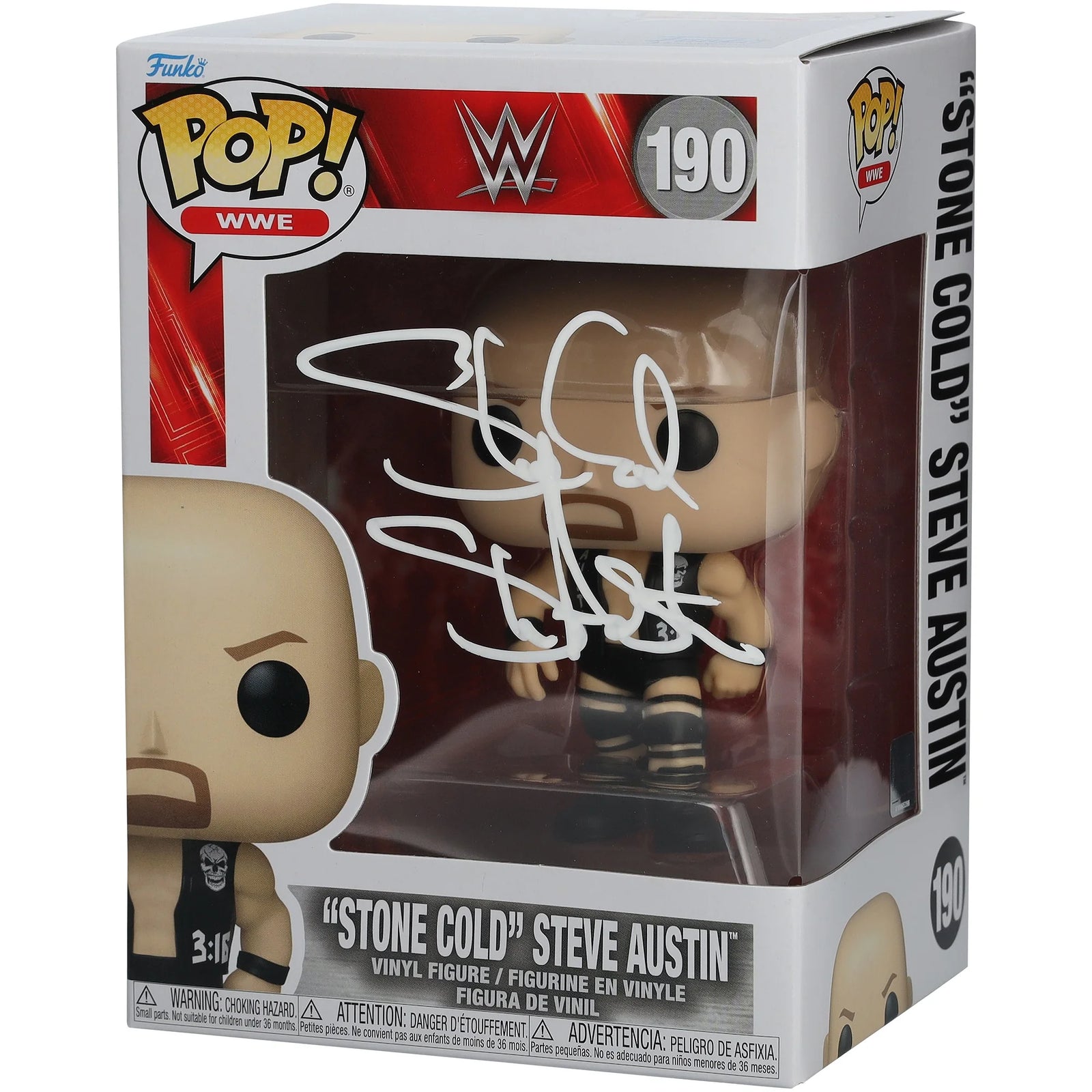 Stone Cold Steve Austin Signed Funko Pop #190 | Authenticated