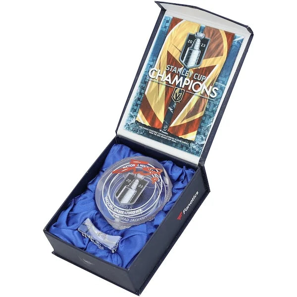 Jack Eichel Signed 2023 Stanley Cup Champions Crystal Puck | Vegas Golden Knights