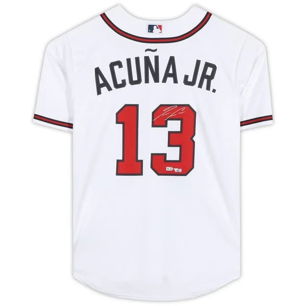 Ronald Acuna Jr. Signed Atlanta Braves Jersey | White Nike Replica | WJRSYAC0009