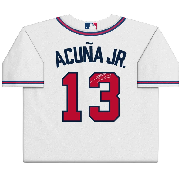 Ronald Acuna Jr. Signed Atlanta Braves Jersey | White Nike Replica | WJRSYAC0009