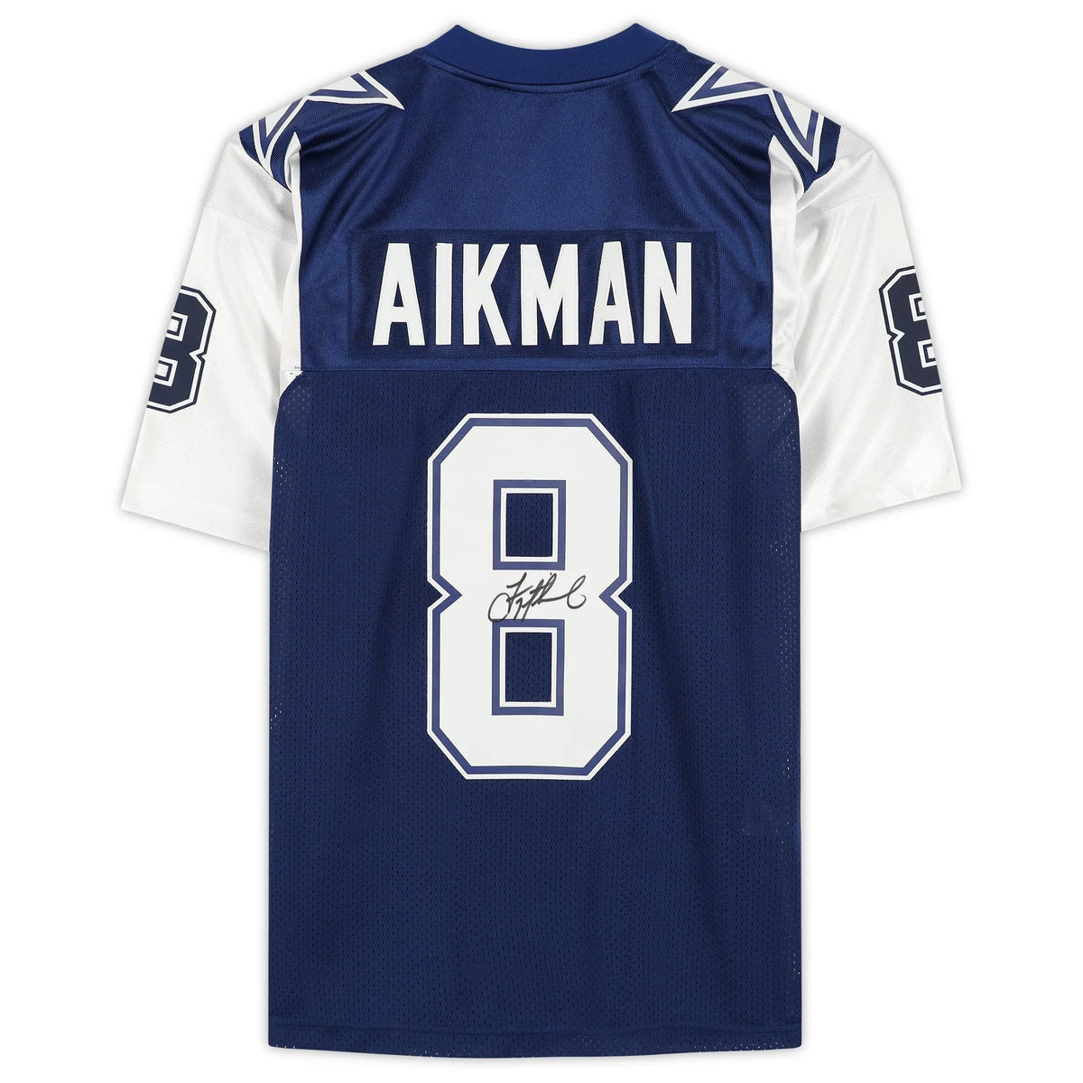 Troy Aikman Signed Dallas Cowboys 1995 Blue Alternate Jersey | Mitchell & | WJRSYAI0009
