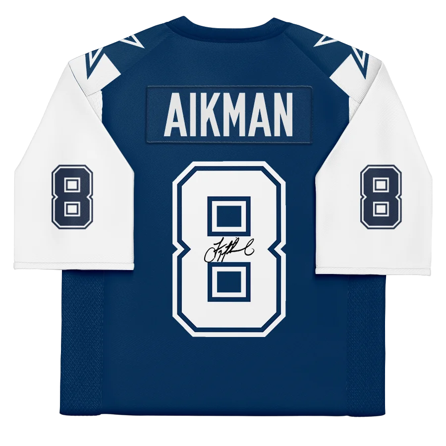 Troy Aikman Signed Dallas Cowboys 1995 Blue Alternate Jersey | Mitchell & | WJRSYAI0009