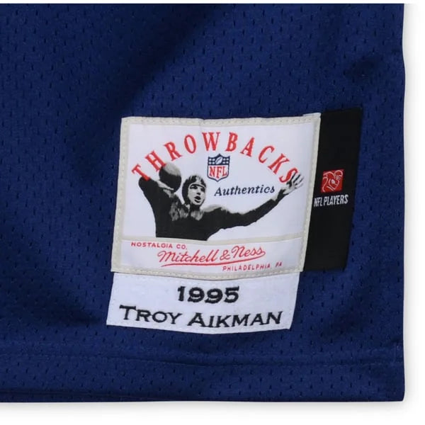 Troy Aikman Signed Dallas Cowboys 1995 Blue Alternate Jersey | Mitchell & | WJRSYAI0009