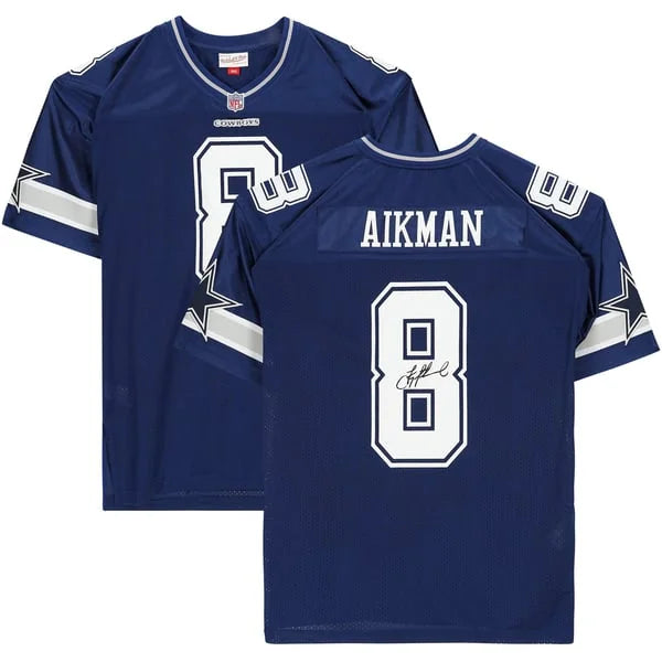 Troy Aikman Signed Dallas Cowboys Jersey | Mitchell & Ness Navy Authentic | WJRSYAI0013