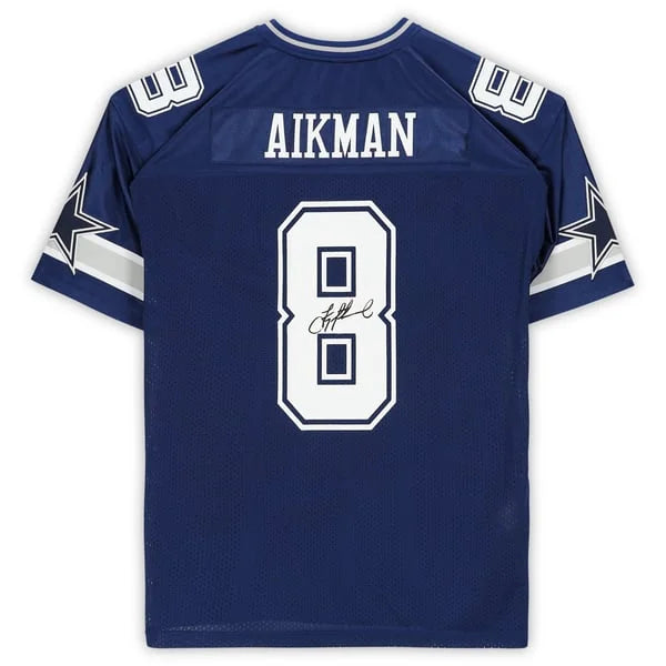 Troy Aikman Signed Dallas Cowboys Jersey | Mitchell & Ness Navy Authentic | WJRSYAI0013