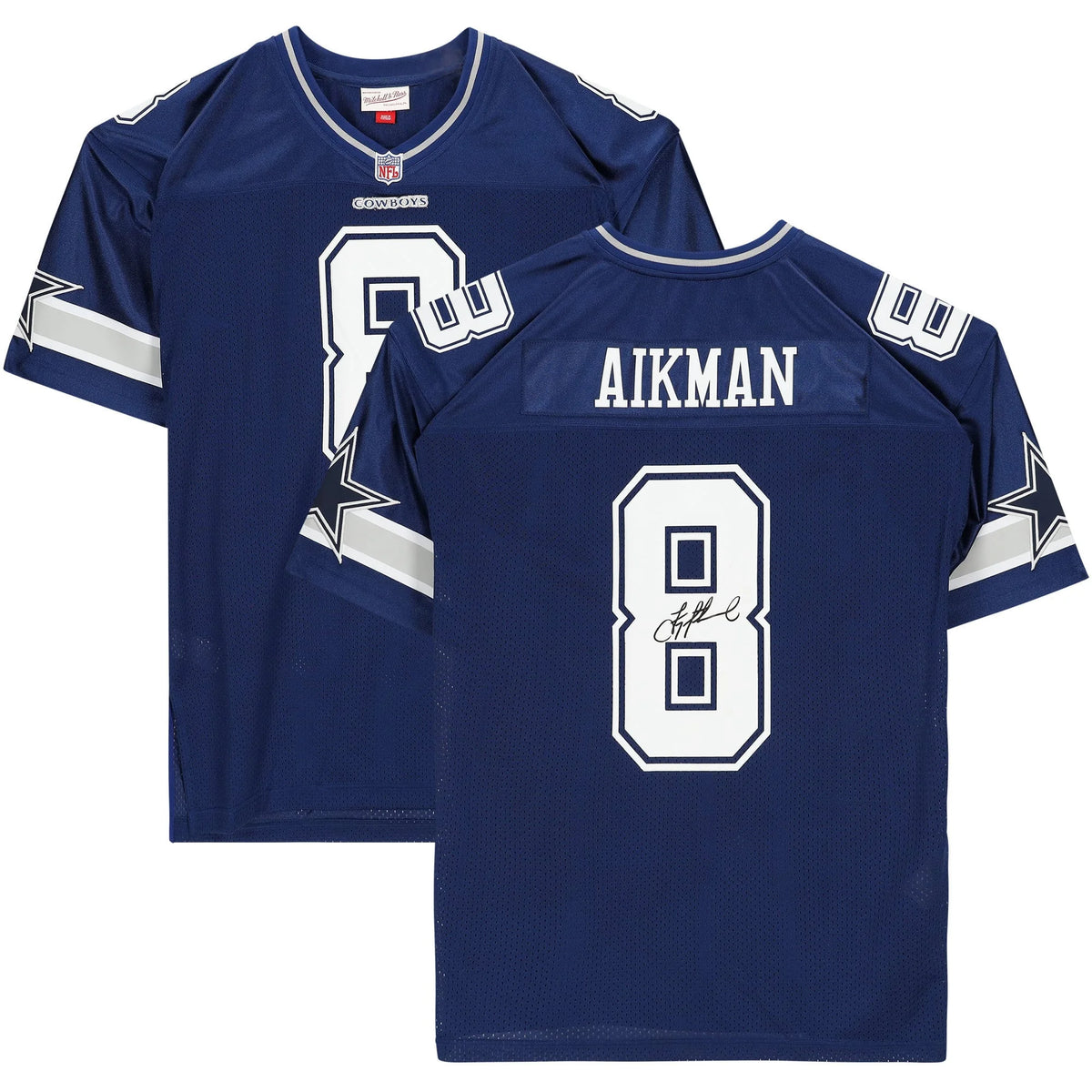 Troy Aikman Signed Dallas Cowboys Jersey | Mitchell & Ness Navy Authentic | WJRSYAI0013