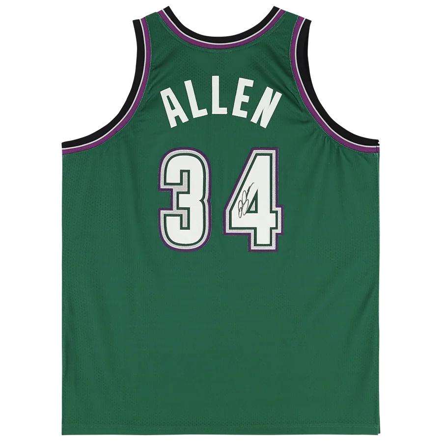 Ray Allen Signed Milwaukee Bucks Jersey | 1996-1997 Mitchell & Ness