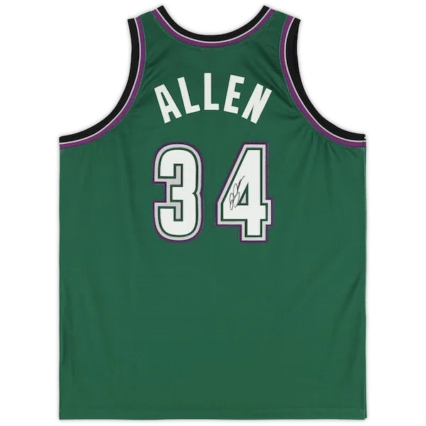 Ray Allen Signed Milwaukee Bucks Jersey | 1996-1997 Mitchell & Ness