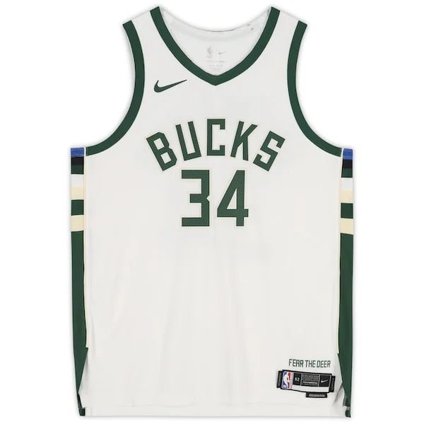 Giannis Antetokounmpo Signed Milwaukee Bucks White Jersey | Association Edition