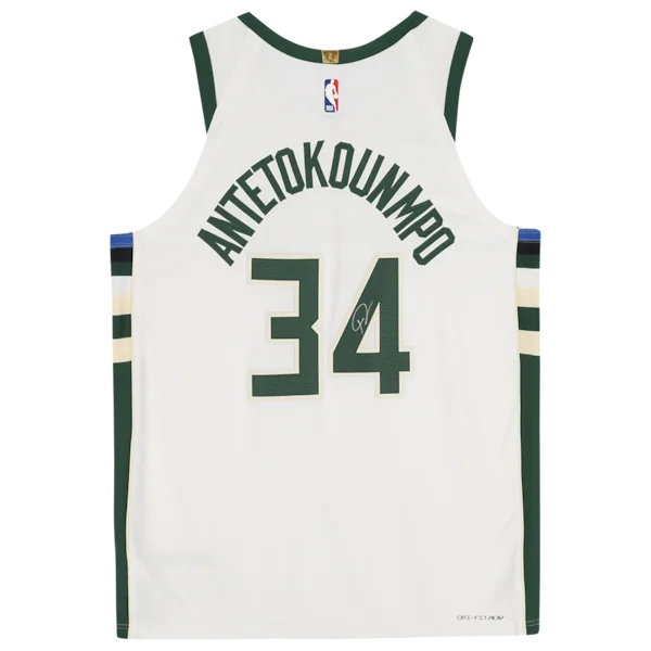 Giannis Antetokounmpo Signed Milwaukee Bucks White Jersey | Association Edition