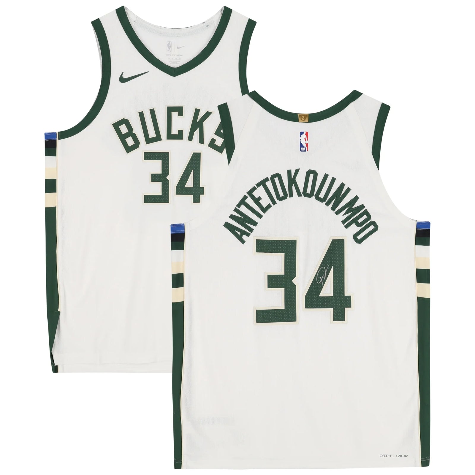 Giannis Antetokounmpo Signed Milwaukee Bucks White Jersey | Association Edition