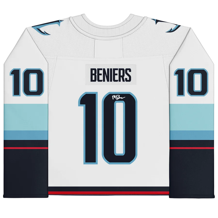 Matty Beniers Signed Seattle Kraken Jersey | White Breakaway