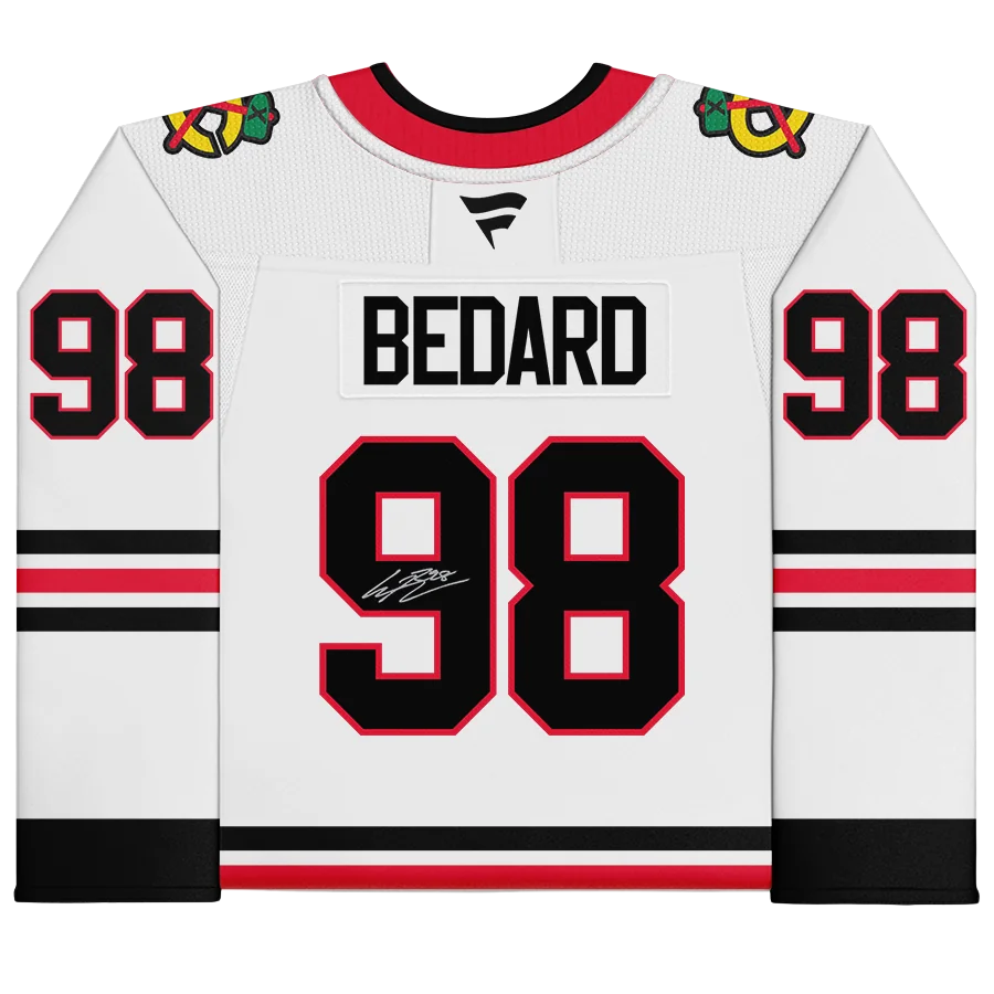 Connor Bedard Signed Chicago Blackhawks White Jersey | Authenticated