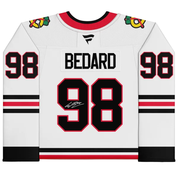 Connor Bedard Signed Chicago Blackhawks White Jersey | Authenticated