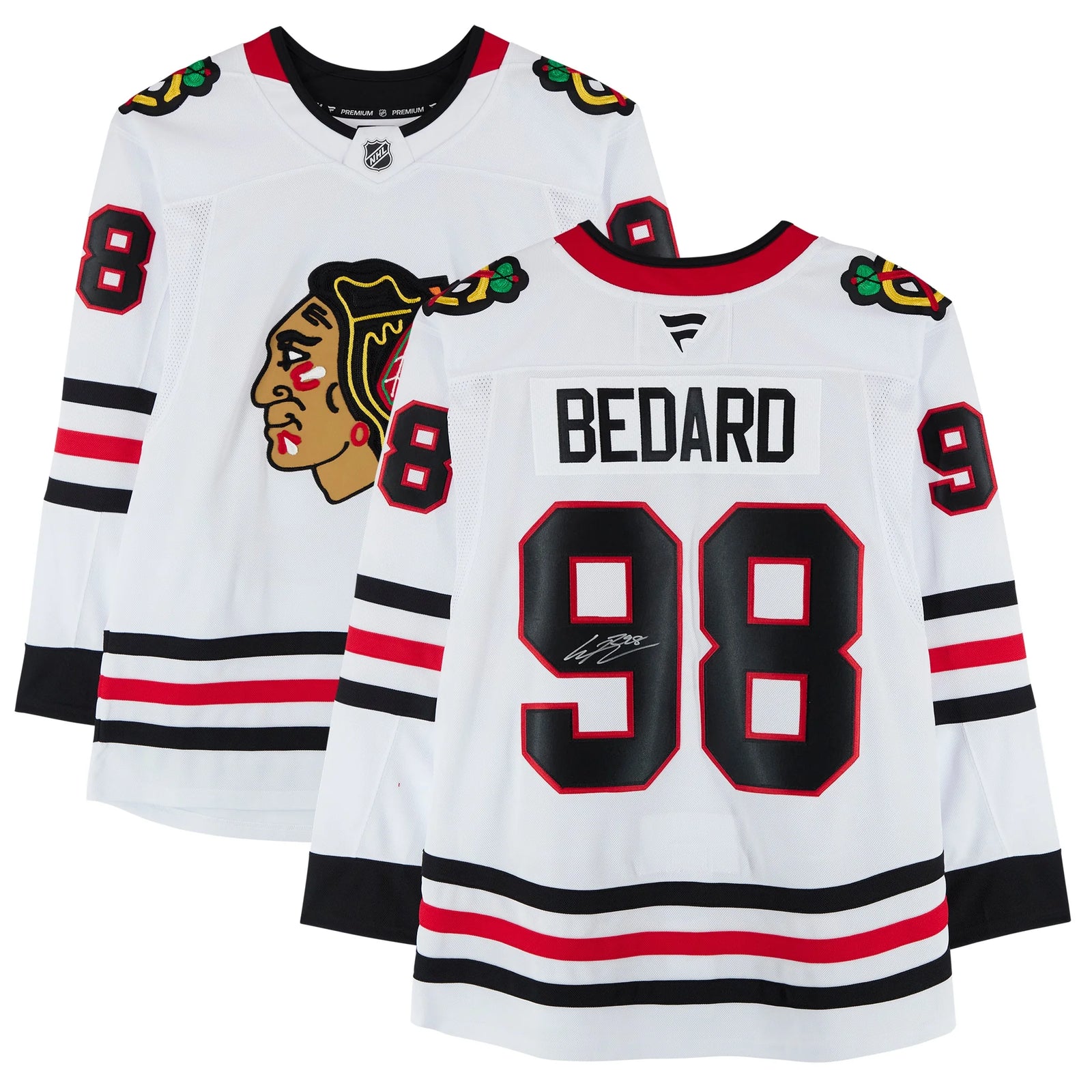 Connor Bedard Signed Chicago Blackhawks White Jersey | Authenticated