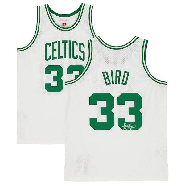 Larry Bird Signed Boston Celtics White Jersey | Mitchell & Ness Swingman