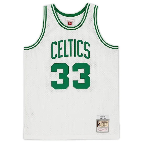 Larry Bird Signed Boston Celtics White Jersey | Mitchell & Ness Swingman