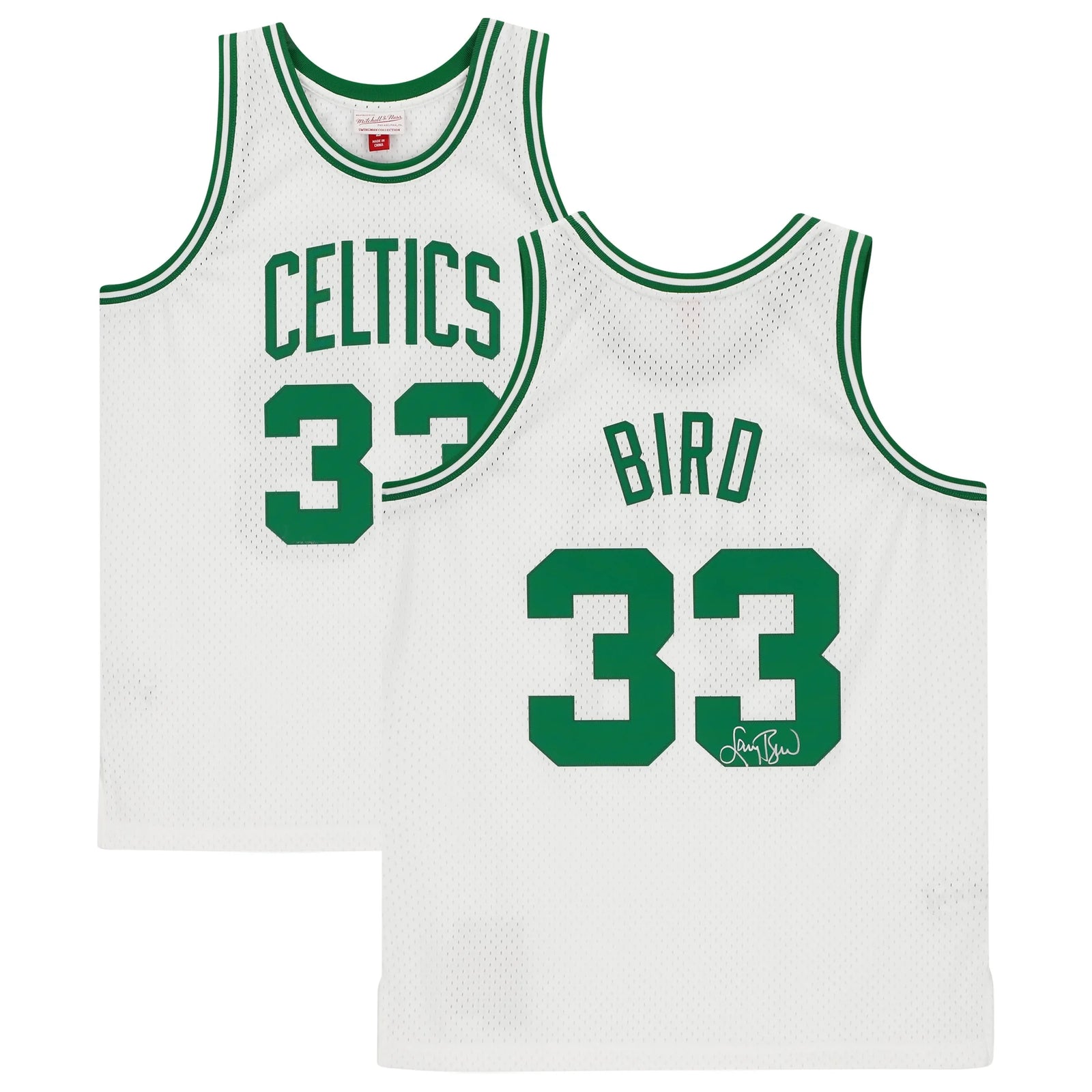 Larry Bird Signed Boston Celtics White Jersey | Mitchell & Ness Swingman