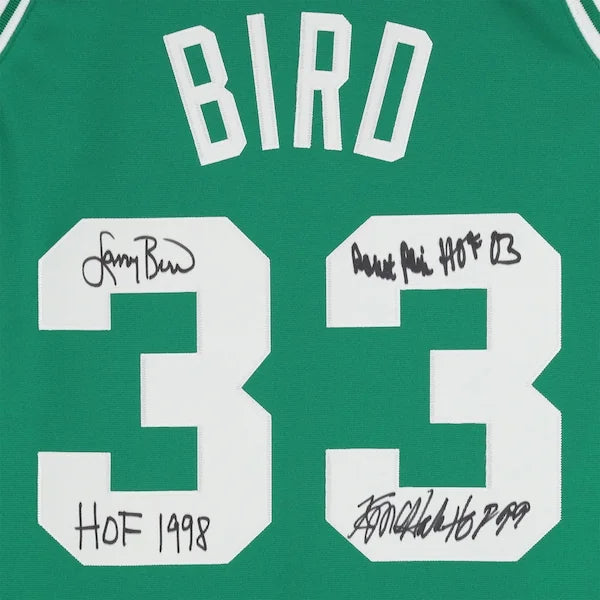 Larry Bird, Robert Parish & Kevin McHale Signed Celtics 1985 Jersey | Authenticated