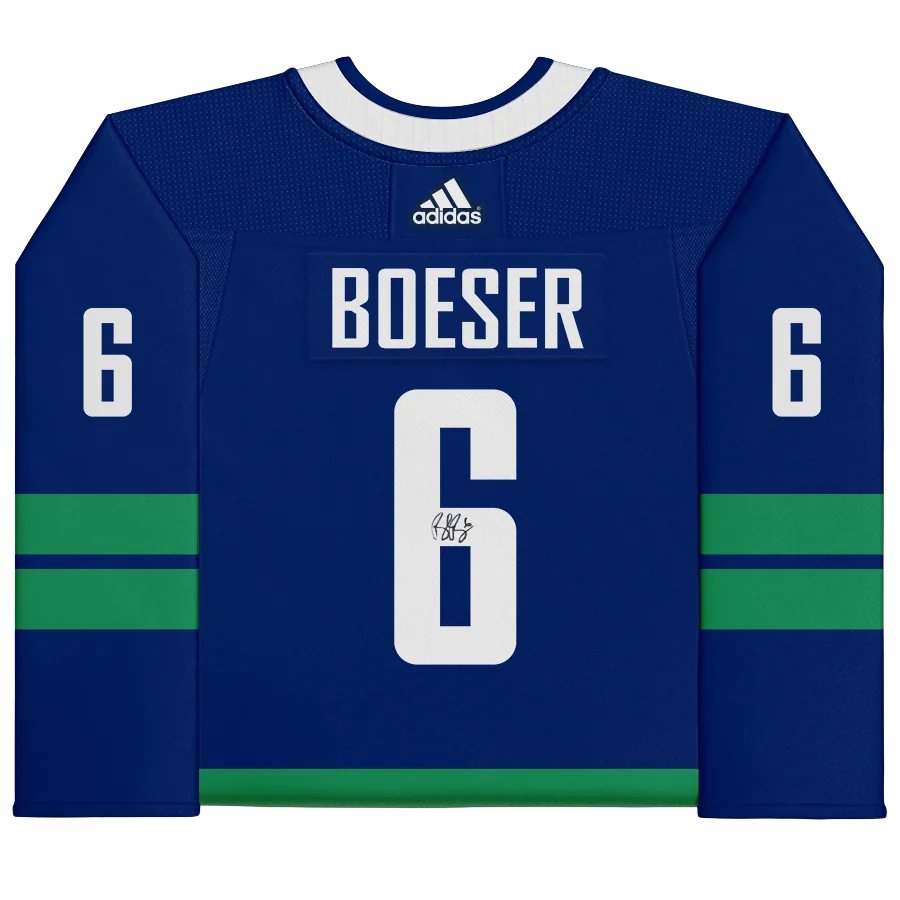 Brock Boeser Signed Vancouver Canucks Blue Alternate Jersey | Authenticated