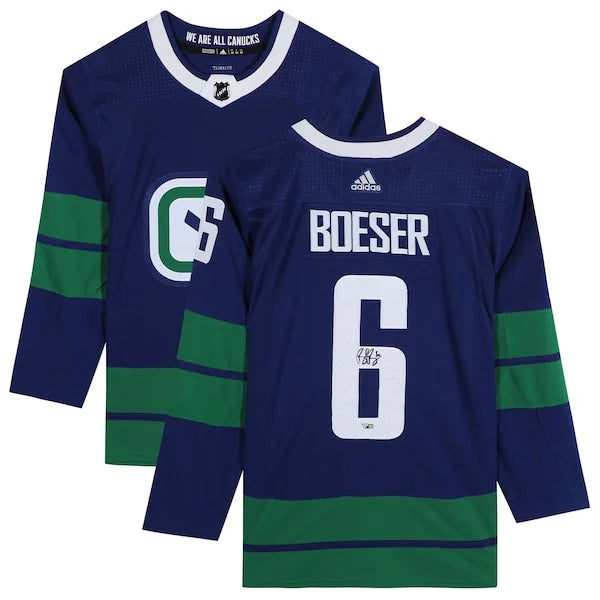 Brock Boeser Signed Vancouver Canucks Blue Alternate Jersey | Authenticated