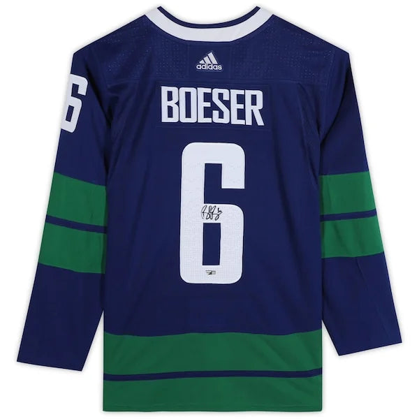 Brock Boeser Signed Vancouver Canucks Blue Alternate Jersey | Authenticated
