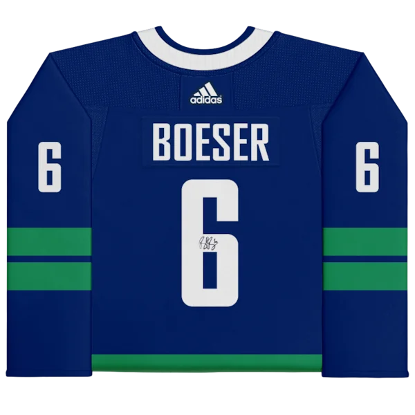 Brock Boeser Signed Vancouver Canucks Blue Alternate Jersey | Authenticated