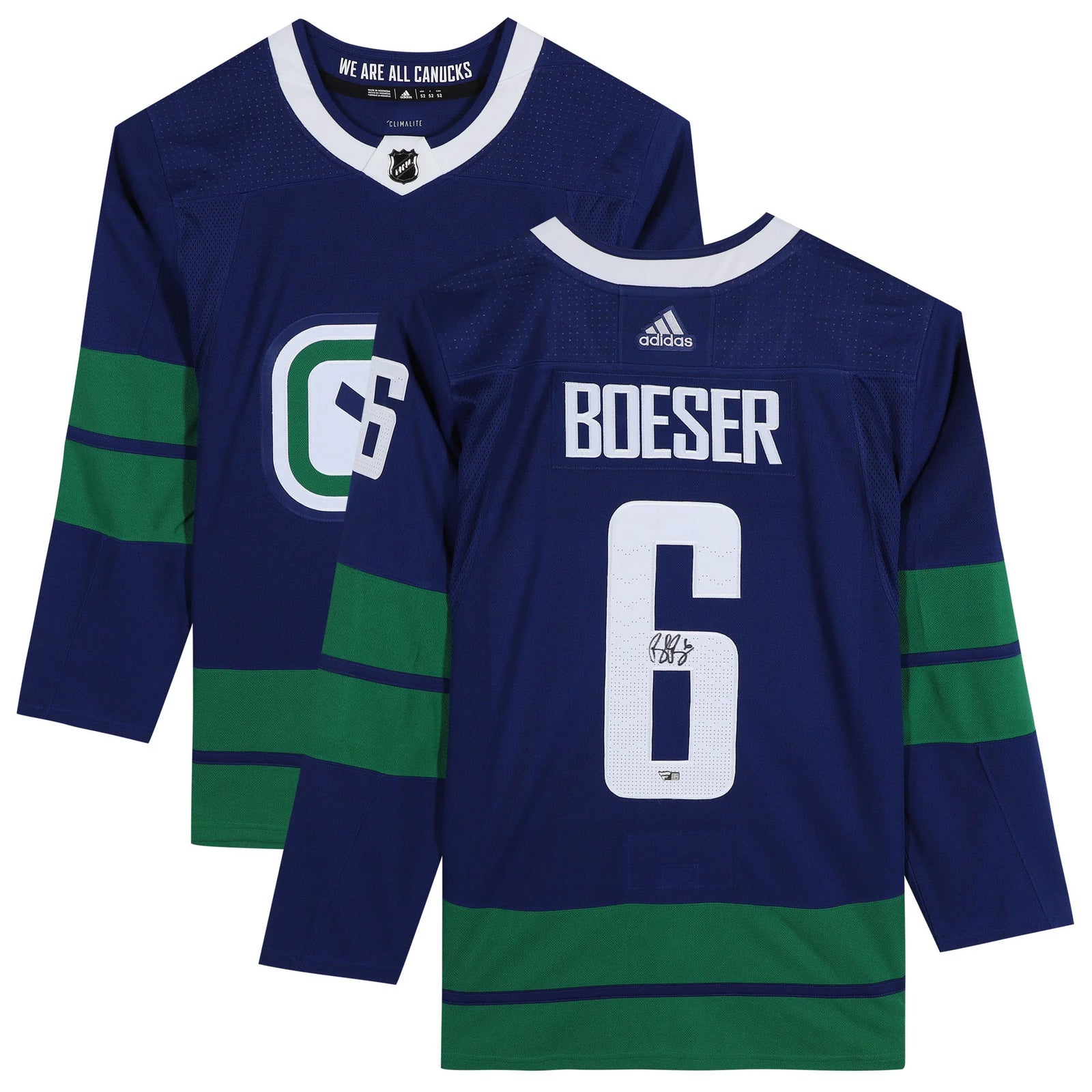 Brock Boeser Signed Vancouver Canucks Blue Alternate Jersey | Authenticated