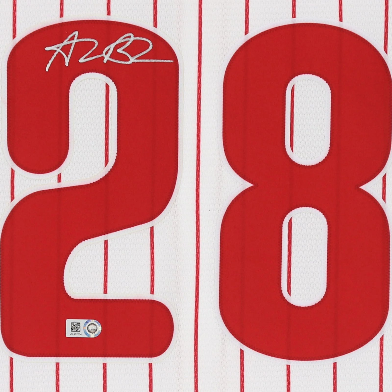 Alec Bohm Signed Philadelphia Phillies White Jersey | Authenticated