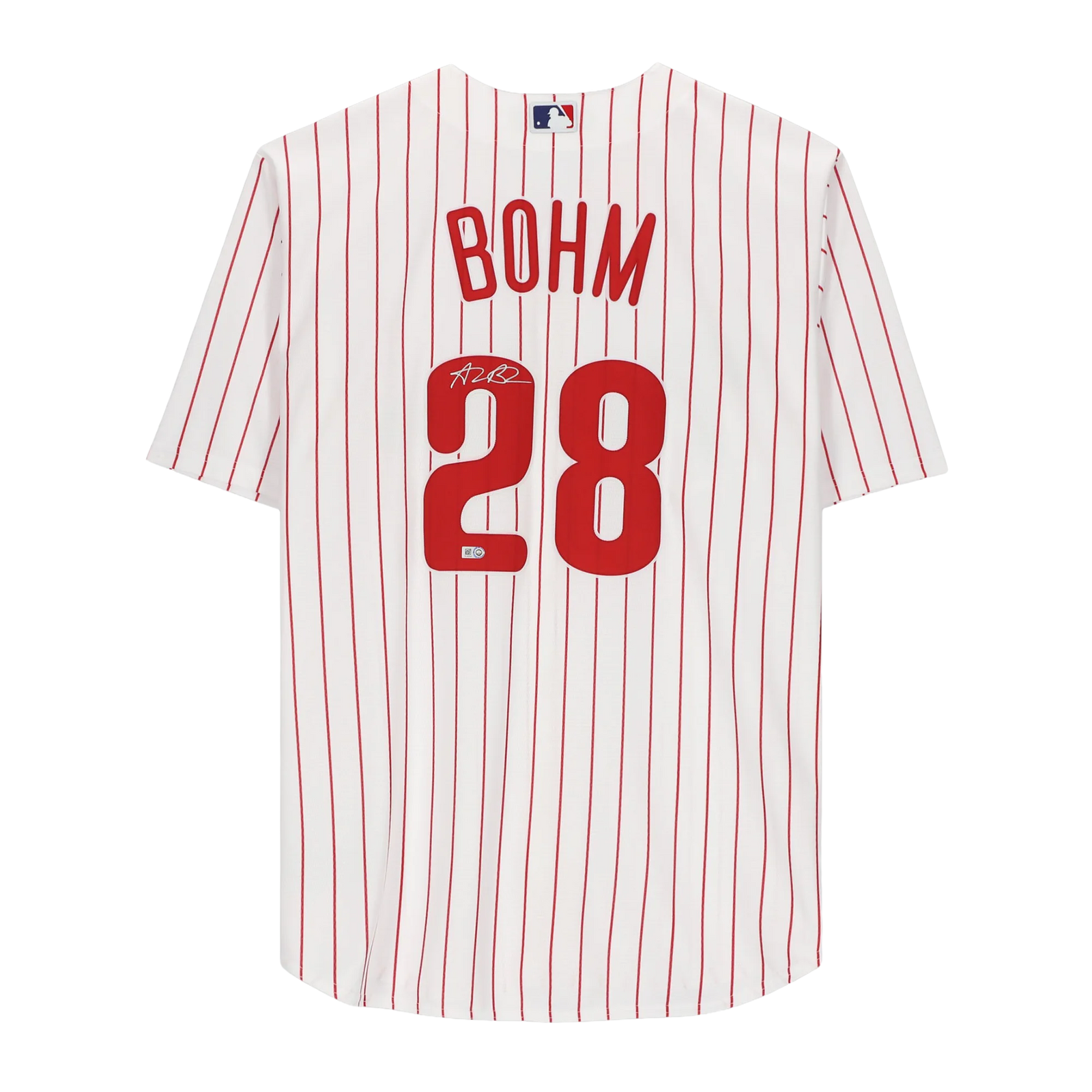 Alec Bohm Signed Philadelphia Phillies White Jersey | Authenticated