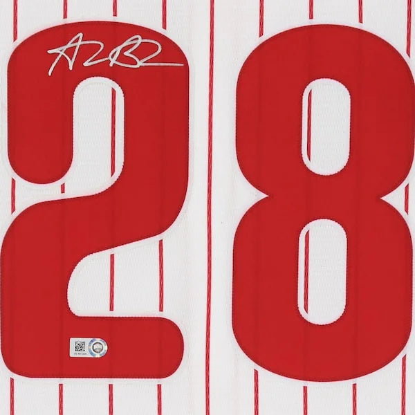 Alec Bohm Signed Philadelphia Phillies White Jersey | Authenticated