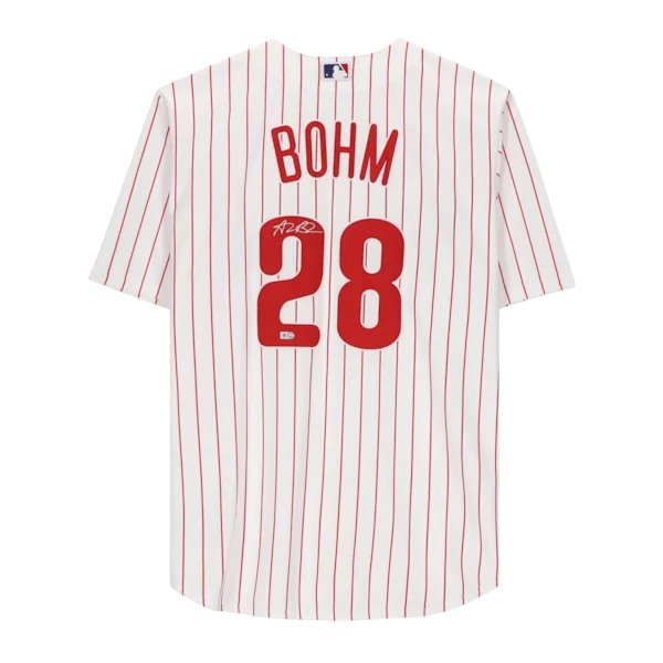 Alec Bohm Signed Philadelphia Phillies White Jersey | Authenticated