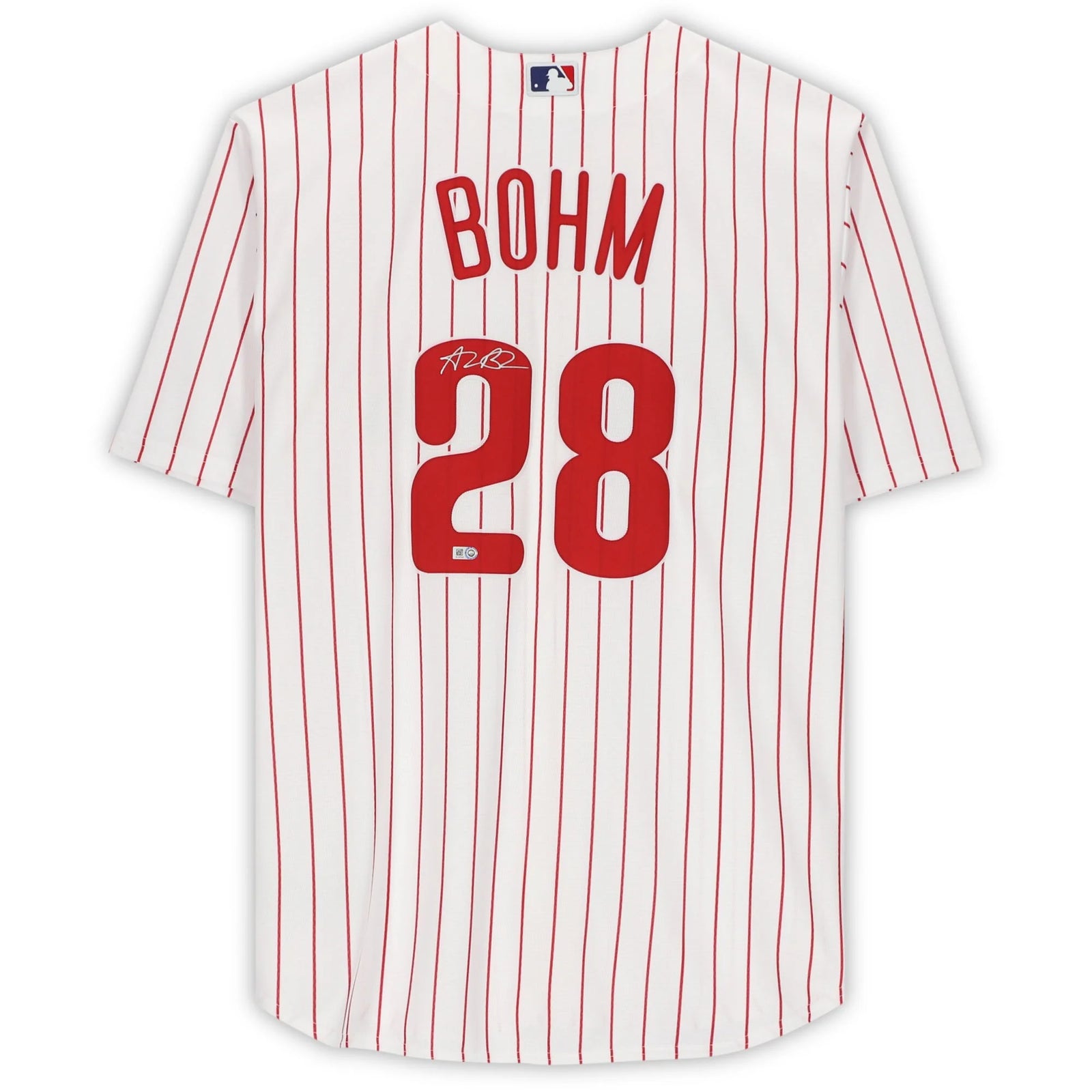 Alec Bohm Signed Philadelphia Phillies White Jersey | Authenticated
