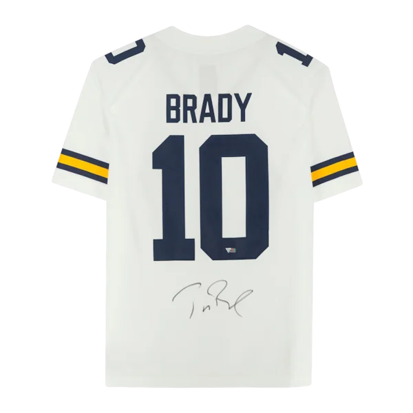 Tom Brady Signed Michigan Wolverines Nike Jersey | White