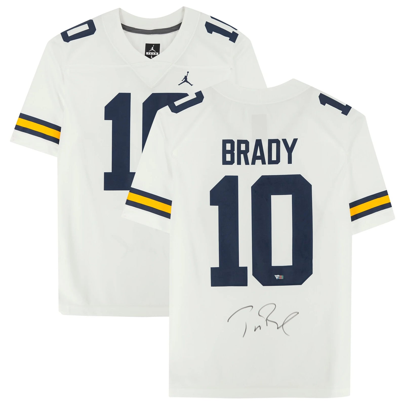 Tom Brady Signed Michigan Wolverines Nike Jersey | White