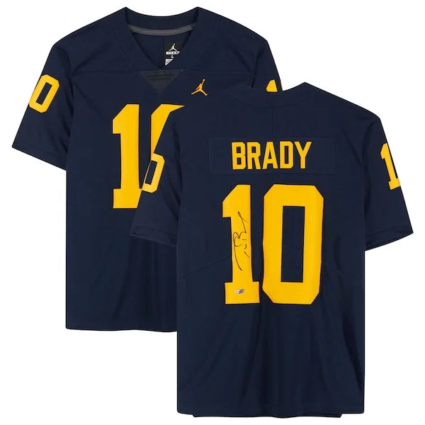 Tom Brady Signed Michigan Wolverines Navy Jersey | Limited Edition