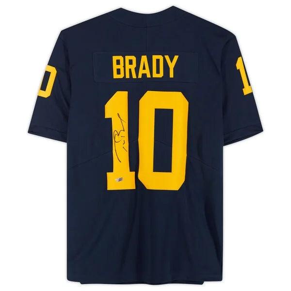 Tom Brady Signed Michigan Wolverines Navy Jersey | Limited Edition