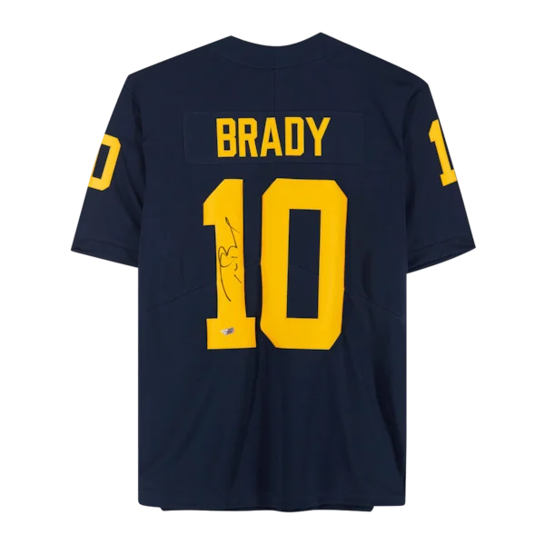 Tom Brady Signed Michigan Wolverines Navy Jersey | Limited Edition