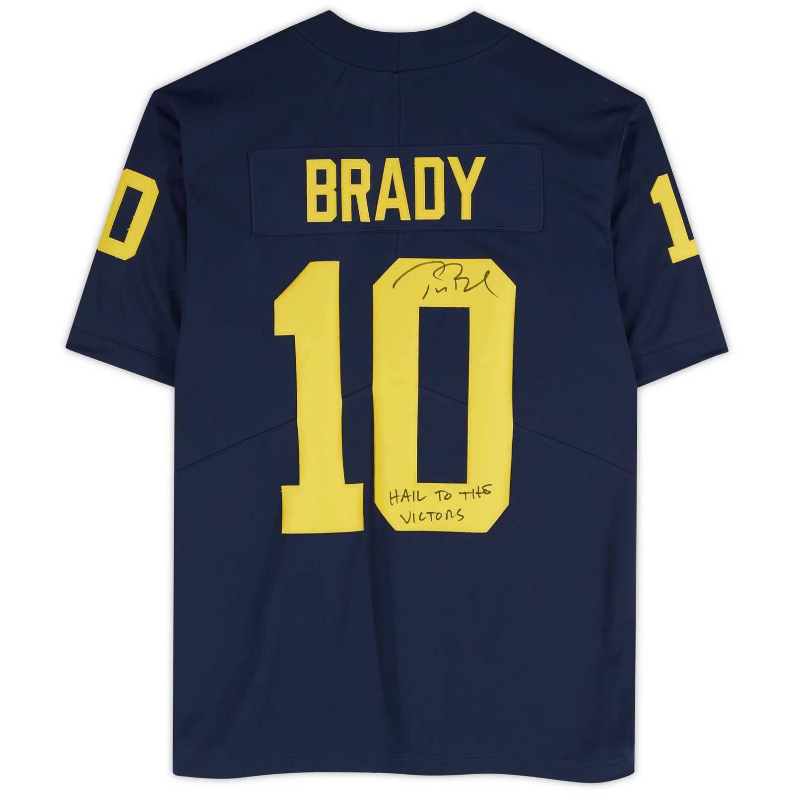 Tom Brady Signed Michigan Wolverines Jersey | Hail to the Victors Inscription