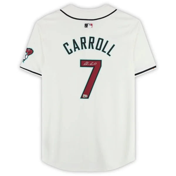 Corbin Carroll Signed Arizona Diamondbacks White Nike Jersey | MLB | WJRSYCA0233