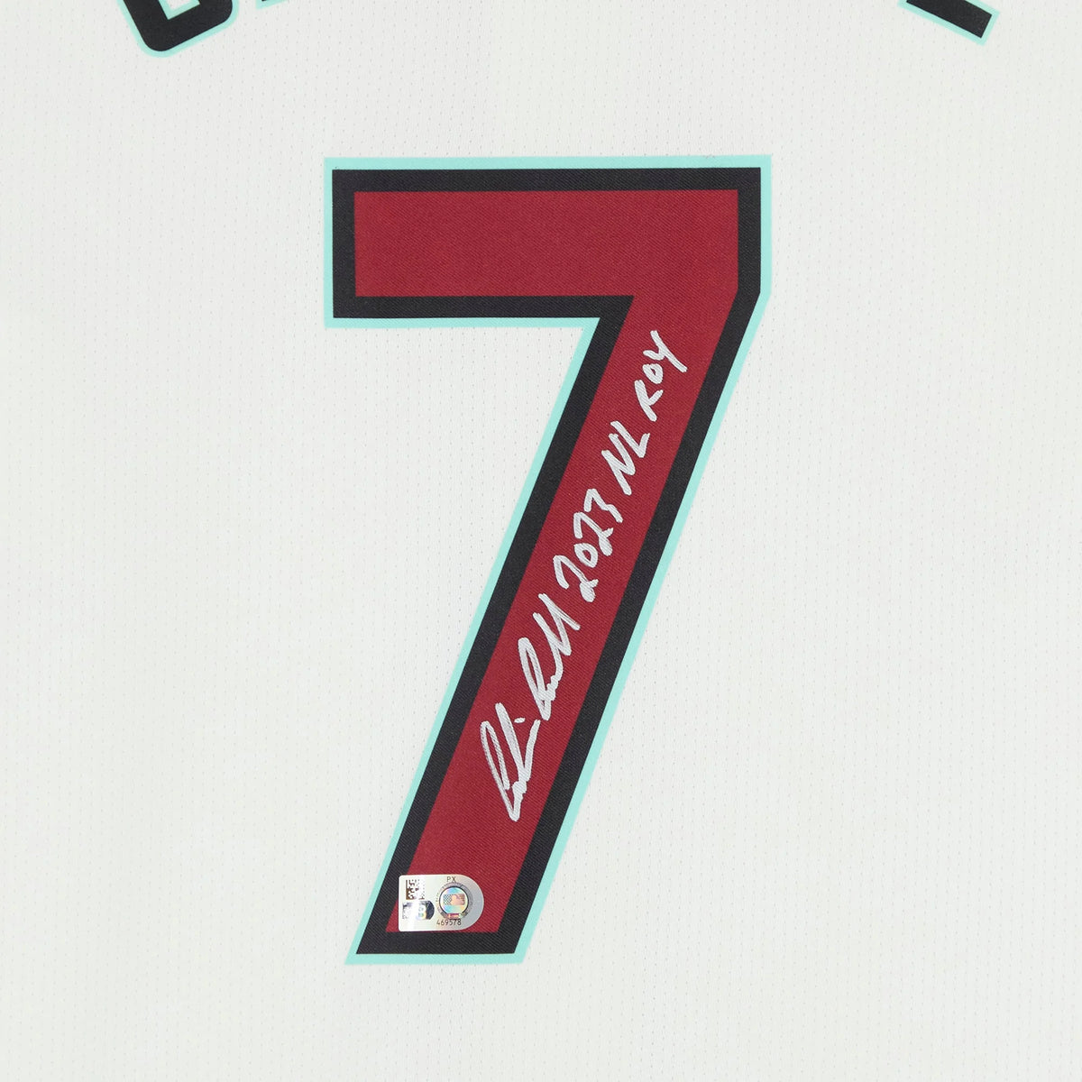 Corbin Carroll Signed Diamondbacks Jersey | 2023 NL ROY Inscription | WJRSYCA0234