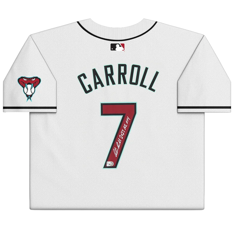 Corbin Carroll Signed Diamondbacks Jersey | 2023 NL ROY Inscription | WJRSYCA0234