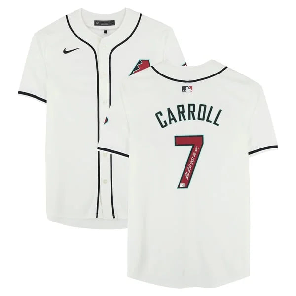 Corbin Carroll Signed Diamondbacks Jersey | 2023 NL ROY Inscription | WJRSYCA0234