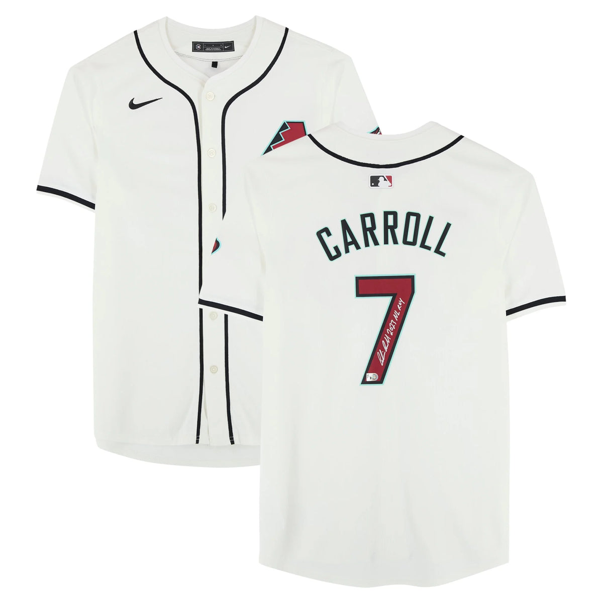 Corbin Carroll Signed Diamondbacks Jersey | 2023 NL ROY Inscription | WJRSYCA0234