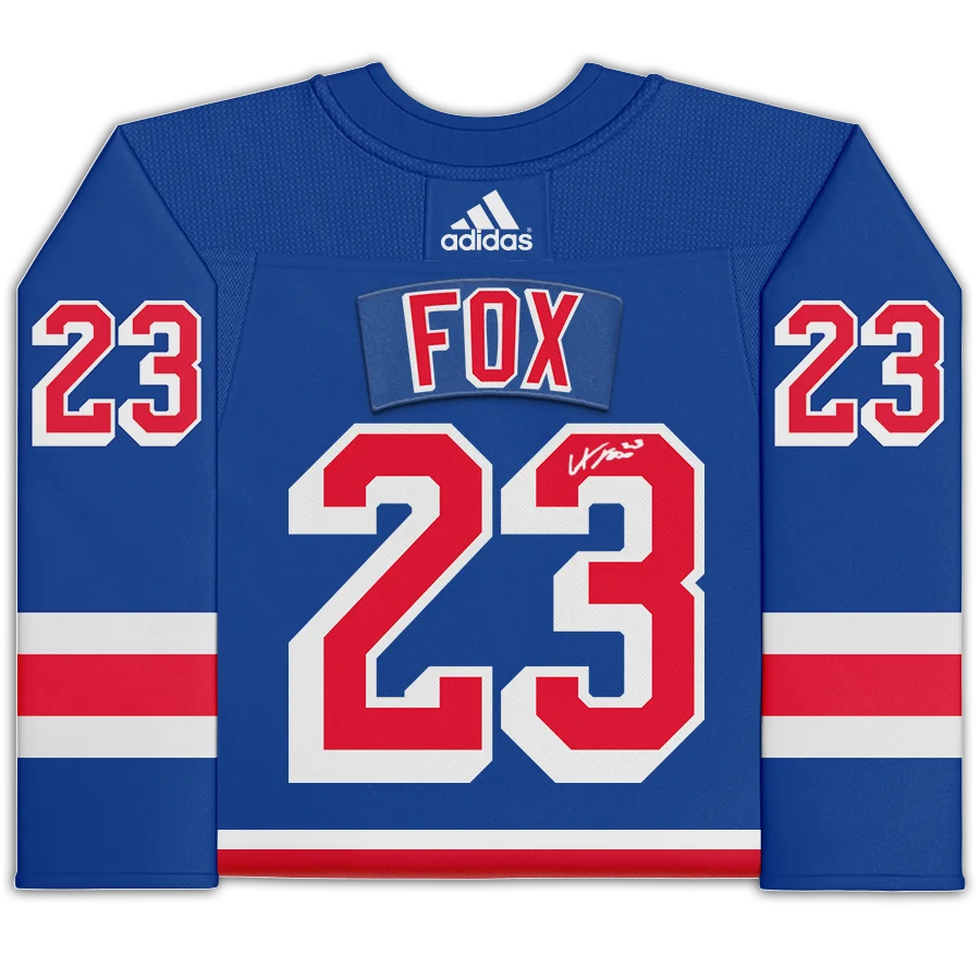 Adam Fox Signed New York Rangers Blue Jersey | Authenticated